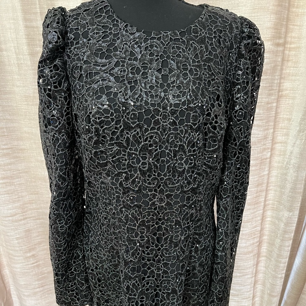 Guess Marciano Dress Large Black Long sleeve
